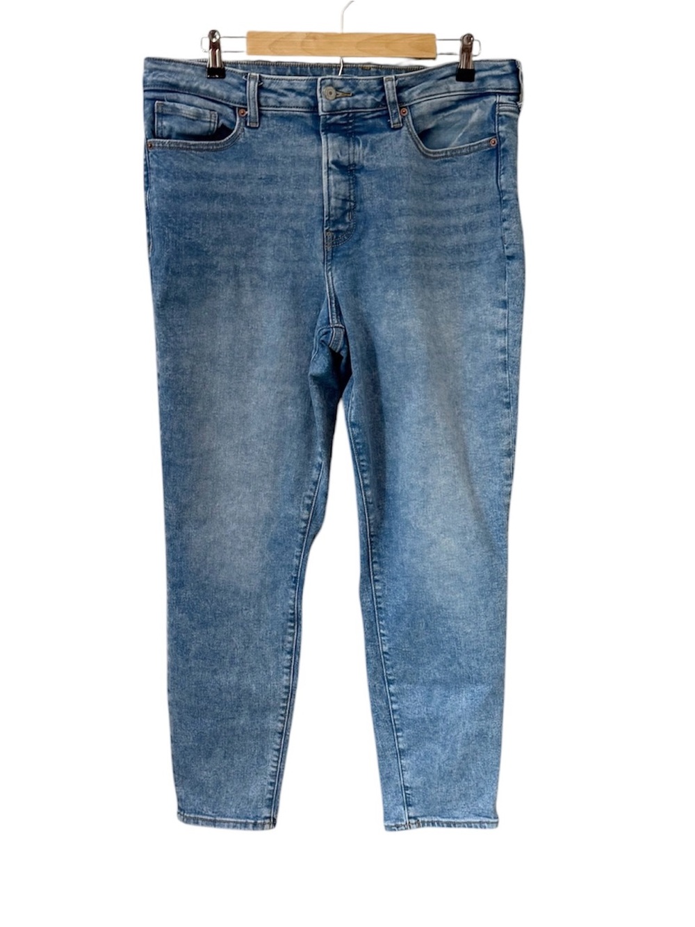 Old Navy O.G. High Rise Straight Button Fly Jeans Size 14 Long